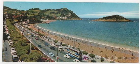 Postais: PRECIOSA POSTAL PANORAMICA SAN SEBASTIAN MIRACONCHA, ISLA DE SANTA CLARA Y MONTE IGUELDO NUEVA