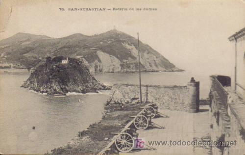 Postais: TARJETA POSTAL DE SAN SEBASTIAN N&ordm; 76. BATERIA DE LAS DAMAS-