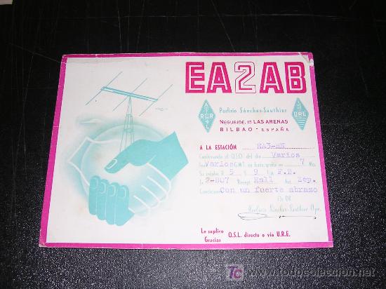 Postales: BILBAO, EA2AB, 1955 APROX - Foto 1