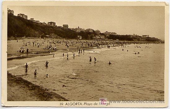 Postales: ALGORTA, VIZCAYA, PLAYA DE EREAGA,                     P15747 - Foto 1