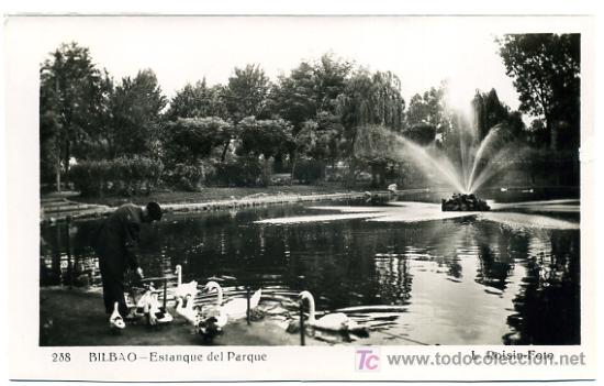 Postales: BILBAO, ESTANQUE DEL PARQUE,            P19316 - Foto 1