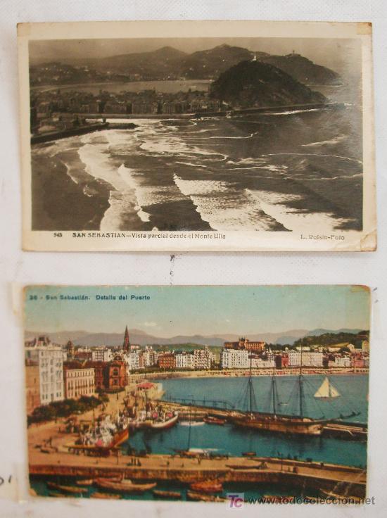 Postales: Lote de 2 postales de San Sebasti&aacute;n. - Foto 1