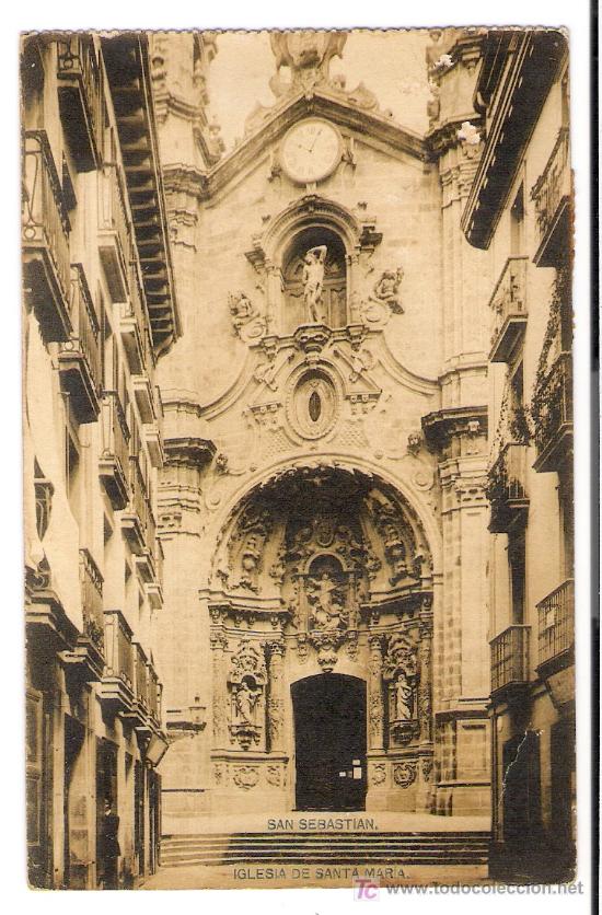 Postkarten: SAN SEBASTIAN      IGLESIA DE SANTA MARIA