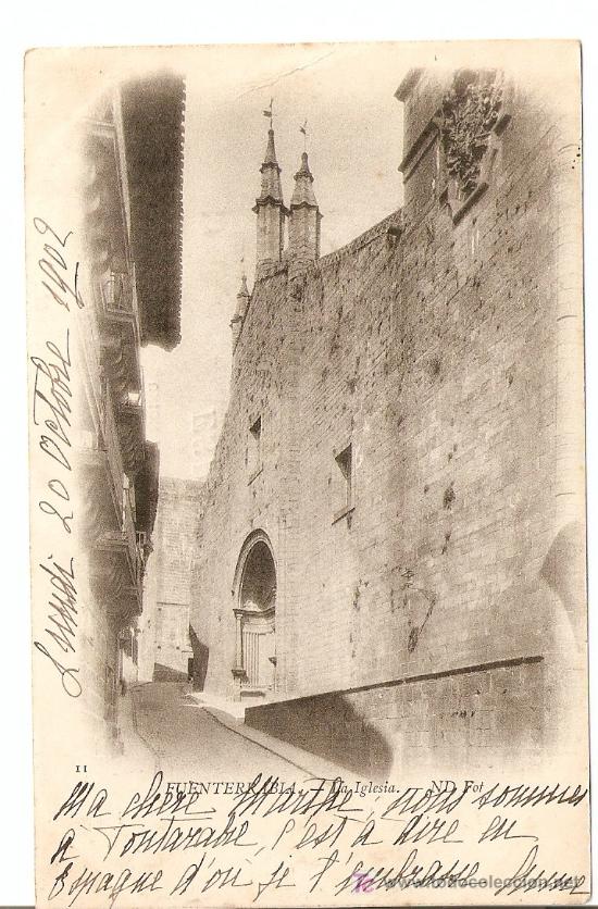 Postales: Fuenterrab&iacute;a - La Iglesia 1902 - Foto 1
