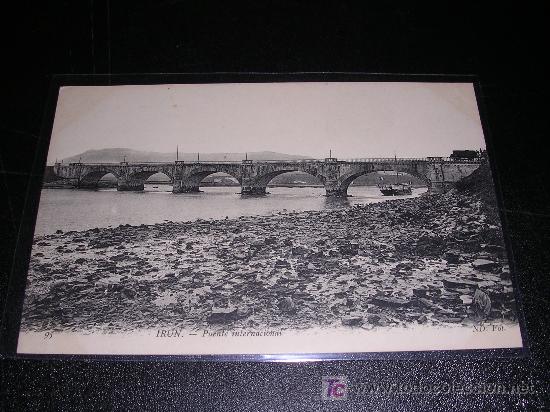 Postales: IRUN, PUENTE INTERNACIONAL - Foto 1