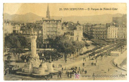 Postkarten: TARJETA POSTAL DE SAN SEBASTIAN, EL PARQUE DE ALDERDI-EDER