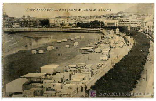 Postais: TARJETA POSTAL DE SAN SEBASTIAN, VISTA DEL PASEO DE LA CONCHA. MAYOR HERMANOS