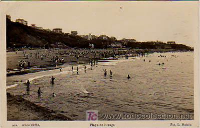 Postales: ALGORTA. PLAYA DE EREAGA. (L. ROISIN). - Foto 1