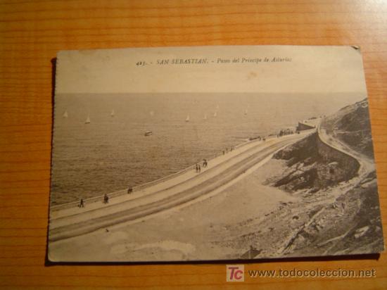 Postales: TARJETA POSTAL SAN SEBASTIAN . PASEO DEL PRINCIPE DE ASTURIAS SIN CIRCULAR