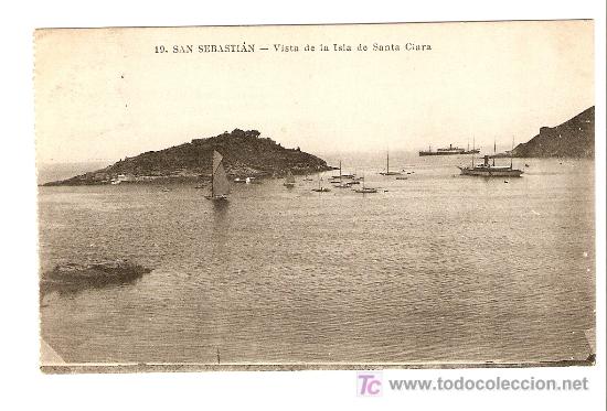 Postcards: San Sebastian - Vista de la Isla de Santa Clara