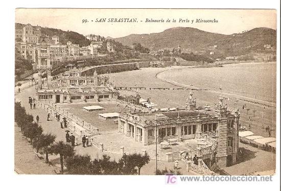 Postcards: San Sebastian - Balneario de la Perla y Miraconcha