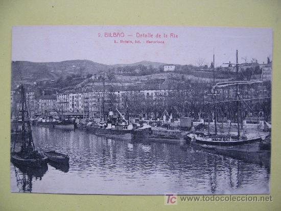 Postales: BILBAO - DETALLE DE LA RIA - Foto 1