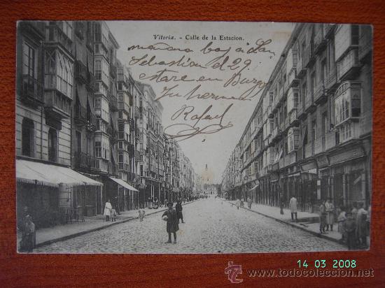 Postales: VITORIA - CALLE DEL ESTACI&Oacute;N - Foto 1