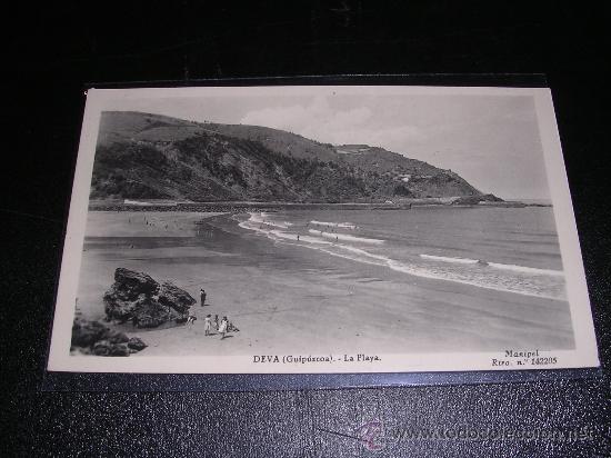 Postales: DEVA. GUIPUZCOA- LA PLAYA. MANIPEL, RTRO N. 142205-14X9 CM. - - Foto 1