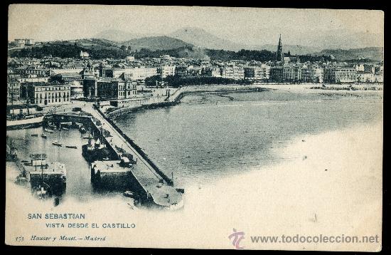 Postais: TARJETA POSTAL DE SAN SEBASTIAN N&ordm;353- VISTA DESDE EL CASTILLO, HAUSER Y MENET