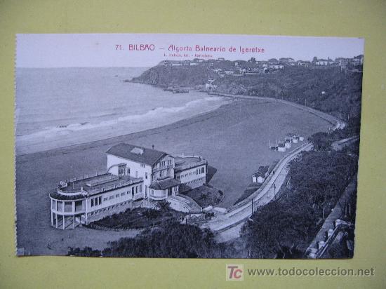 Postales: BILBAO - ALGORTA BALNEARIO DE IGERETXE- SIN CIRCULAR - Foto 1