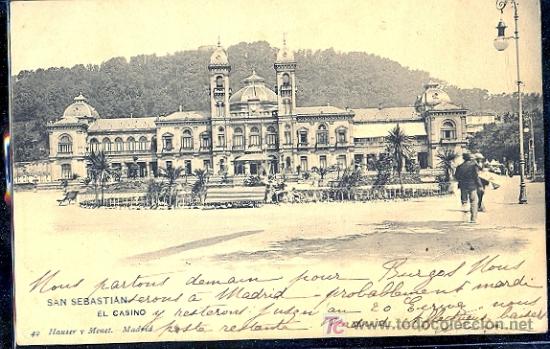 Postais: SAN SEBASTIAN. EL CASINO. 49 HAUSER Y MENET.