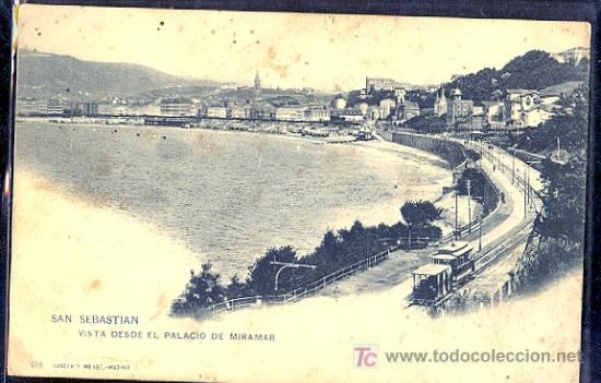 Postais: SAN SEBASTIAN. VISTA DESDE EL PALACIO DE MIRAMAR. 908 HAUSER Y MENET.