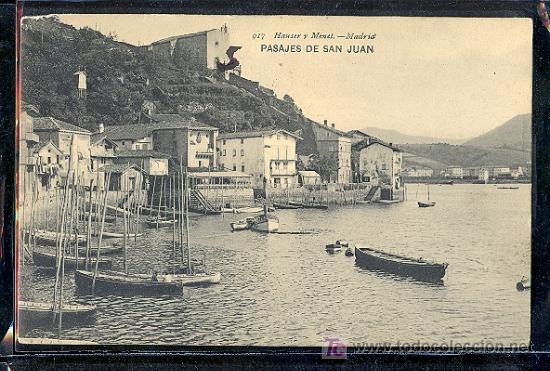 Postais: SAN SEBASTIAN. PAISAJES DE SAN JUAN. 917 HAUSER Y MENET.