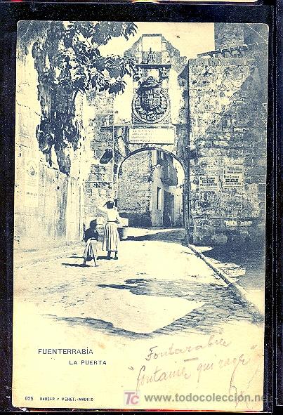 Postkarten: SAN SEBASTIAN. FUENTERRABIA. LA PUERTA. 925 HAUSER Y MENET.