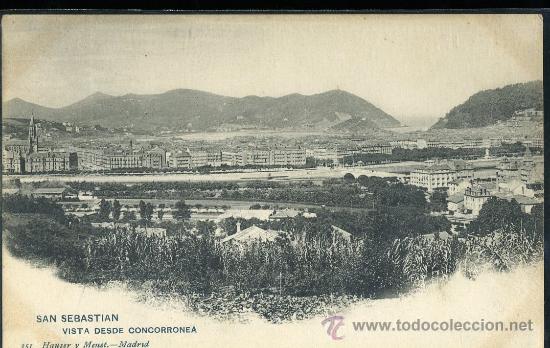Postkarten: TARJETA POSTAL DE SAN SEBASTIAN,VISTA DESDE CONCORRONEA.HAUSER Y MENET. REVERSO NO DIVIDIDO