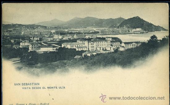 Postkarten: TARJETA POSTAL DE SAN SEBASTIAN,VISTA DESDE EL MONTE ULIA.HAUSER Y MENET. REVERSO NO DIVIDIDO.
