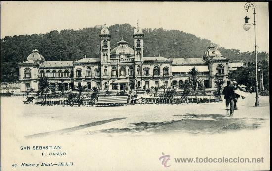 Postkarten: TARJETA POSTAL DE SAN SEBASTIAN, EL CASINO. HAUSER Y MENET. REVERSO NO DIVIDIDO