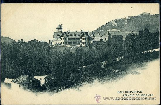 Postkarten: TARJETA POSTAL DE SAN SEBASTIAN .PALACIO MIRAMAR. HAUSER Y MENET REVERSO. NO DIVIDIDO