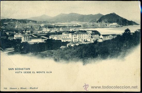 Postkarten: TARJETA POSTAL DE SAN SEBASTIAN, VISTA DESDE EL MONTE ULIA. HAUSER Y MENET. REVERSO NO DIVIDIDO