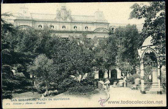 Postkarten: TARJETA POSTAL DE SAN SEBASTIAN,PLAZA DE GUIPUZCOA. HAUSER Y MENET. REVERSO NO DIVIDIDO.