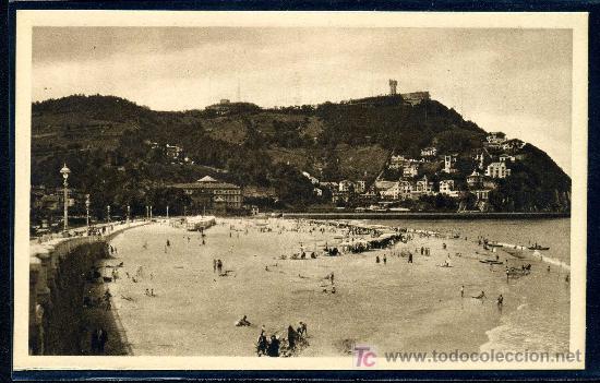 Postales: SAN SEBASTIAN : Hauser y Menet - Playa de Ondarreta