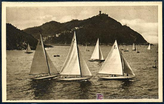 Cartoline: SAN SEBASTIAN : Hauser y Menet - Regatas en la Bah&iacute;a