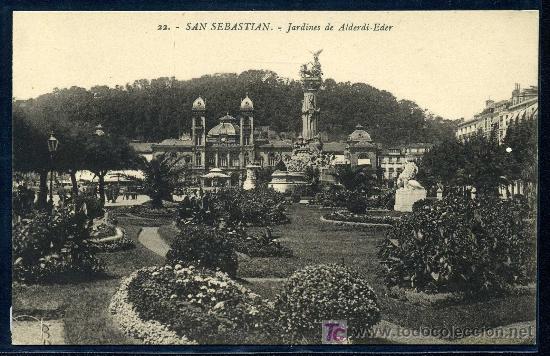 Postales: SAN SEBASTIAN : G.G. Galarza N&ordm; 22 - Jardines de Alderdi-Eder