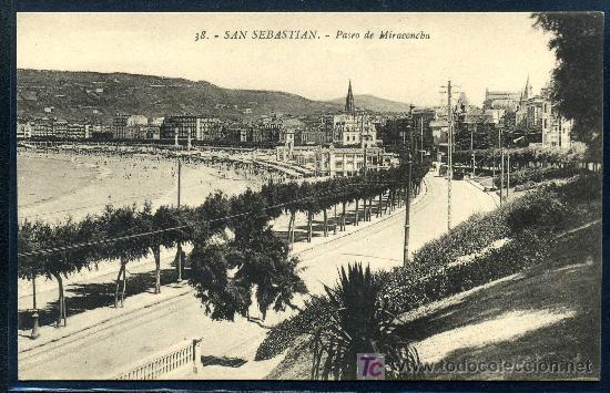 Postais: SAN SEBASTIAN : G.G. Galarza N&ordm; 38 - Paseo de Miraconcha