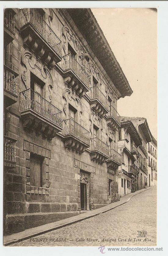 Postales: Fuenterrabia - Calle Mayor . Antigua Casa de Torre Alta