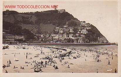 Postkarten: TARJETA POSTAL ANTIGUA DE SAN SEBASTIAN. N&ordm; 406. - PLAYA DE ONDARRETA.