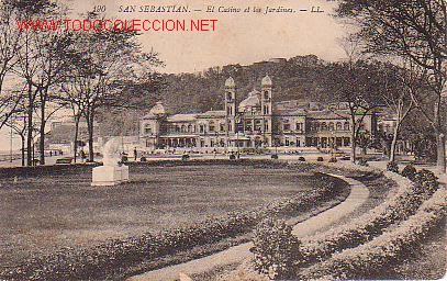 Postales: TARJETA POSTAL DE SAN SEBASTIAN. N&ordm; 190. - EL CASINO ET LOS JARDINES.