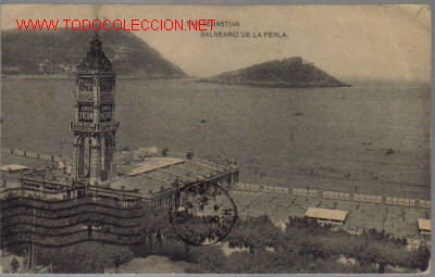 Postais: TARJETA POSTAL DE SAN SEBASTIAN - BALNEARIO DE LA PERLA