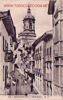 Postcards: TARJETA POSTAL DE FUENTERRABIA N&ordm;450.-CALLE MAYOR.