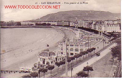 Postkarten: TARJETA POSTAL DE SAN SEBASTIAN N&ordm;18.-VISTA GENERAL DE LA PLAYA-.