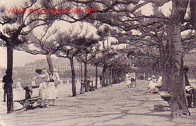 Postcards: TARJETA POSTAL DE SAN SEBASTIAN-PASEO DE LA CONCHA-.