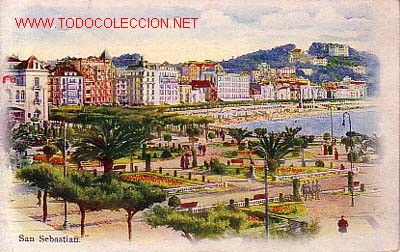 Postkarten: TARJETA POSTAL DE SAN SEBASTIAN N&ordm;7.-JARDINES DE ALBERDI-EDER-.