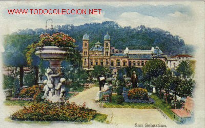 Postais: TARJETA POSTAL ANTIGUA DE SAN SEBASTIAN N&ordm;8 - JARDINES Y CASINO