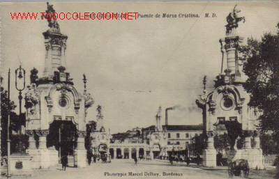 Postais: TARJETA POSTAL ANTIGUA DE SAN SEBASTIAN N&ordm;4 - PUENTE DE MARIA CRISTINA M.D.