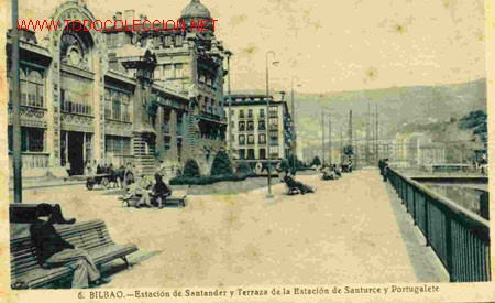 Postales: BILBAO, ESTACION DE SANTANDER Y TERRAZA - Foto 1
