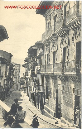 Postcards: TARJETA POSTAL DE FUENTERRABIA. CALLE  MAYOR