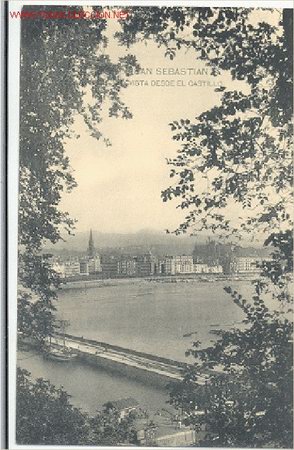 Postais: TARJETA POSTAL DE SAN SEBASTIAN. VISTA DESDE EL CASTILLO, HAUSER Y MENET