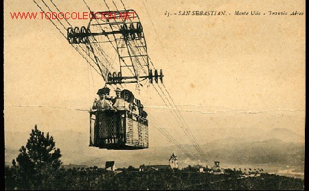 Postais: TARJETA POSTAL DE SAN SEBASTIAN N&ordm; 85 - MONTE ULIA-TRANVIA AEREO