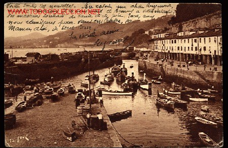 Postais: TARJETA POSTAL DE SAN SEBASTIAN N&ordm;312 - LA FLOTILLA DE PESCA EN EL VIEJO PUERTO. EDITIONS JOV&Eacute; PAU