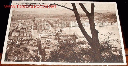 Cartes Postales: ANTIGUA POSTAL DE SAN SEBASTIAN - VISTA DESDE EL MONTE URGULL - NO CIRCULADA - FOTO GALARZA.